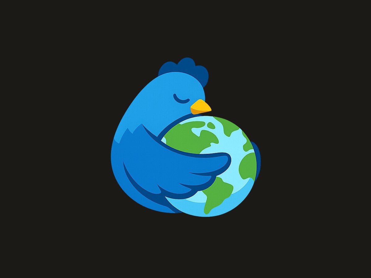 The Savor logo: a blue hen with one wing wrapped around the Earth